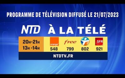 Programme de télévision diffusé le 21/07/2023