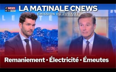Remaniement • Électricité • Émeutes : N. Dupont-Aignan sur CNEWS • 21/07/23 – 8h15