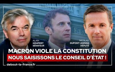 Macron a gravement enfreint la Constitution : je saisis avec Alain Houpert le Conseil d&rsquo;État !