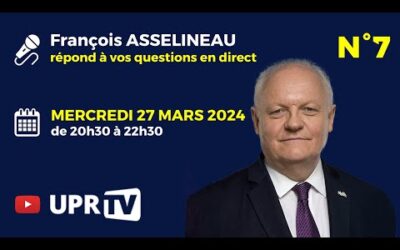 François Asselineau répond en direct à vos questions N°7
