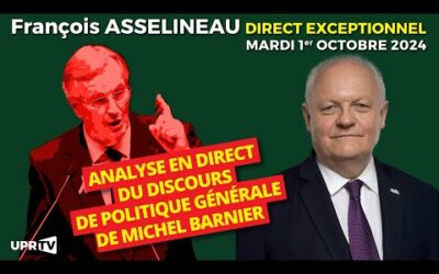François Asselineau analyse en direct le discours de politique générale de Michel Barnier