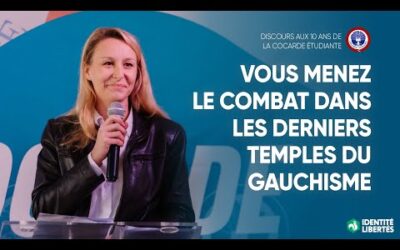 Discours de Marion Maréchal au colloque des 10 ans de la Cocarde Étudiante