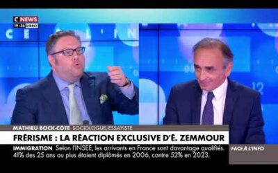 Eric Zemmour sur CNews : Je ne veux pas interdire l&rsquo;islam, je veux lutter contre l&rsquo;islamisation !