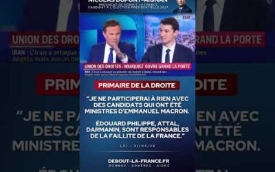 Je ne participerai à rien avec des candidats qui ont été ministres d’Emmanuel Macron