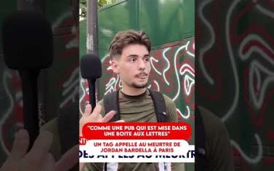 COMME UNE PUB QUI EST MISE DANS UNE BOÎTE AUX LETTRES : UN TAG APPELLE AU MEURTRE DE JORDAN BARDELLA