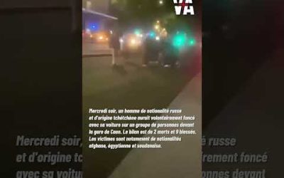 Un homme d’origine tchétchène fonce délibérément sur des gens à Caen #shorts
