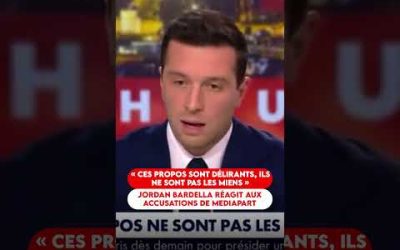 « CES PROPOS SONT DÉLIRANTS, ILS NE SONT PAS LES MIENS » : JORDAN BARDELLA RÉAGIT AUX ACCUSATIONS